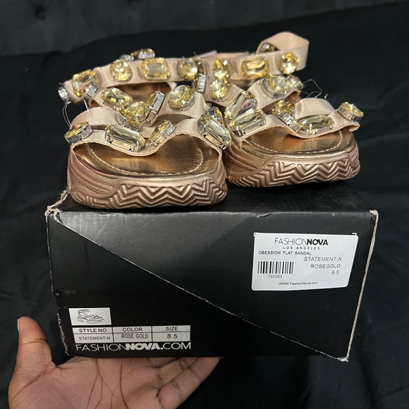 FN Rhinestone Platform Sandals - Picture 5 of 8